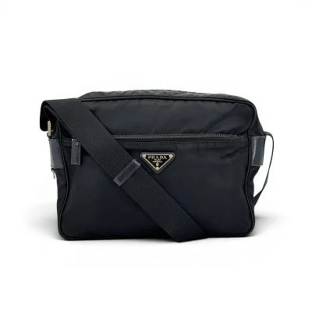 Prada Tessuto Camera Shoulder Bag Black